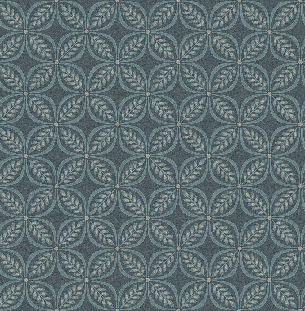 Morgrove Blue Trellis Wallpaper by Advantage Westbury Forest Covers about 56.4 square feet 20.5-in by 33-ft long roll Unpasted 20.9 - Fabric Carolina -
