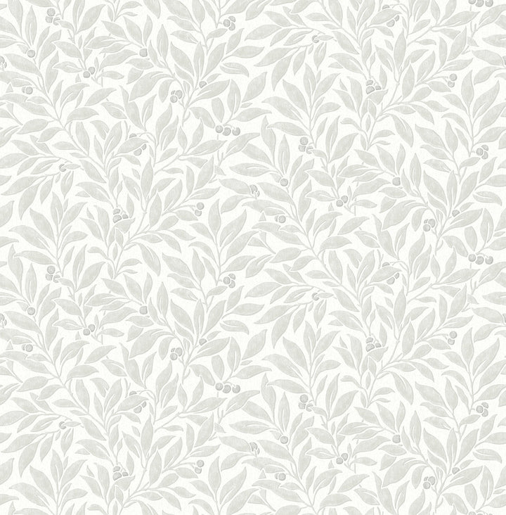 Winter Berry Light Grey Vine Wallpaper by Advantage Westbury Forest Covers about 56.4 square feet 20.5-in by 33-ft long roll Unpasted 20.9 - Fabric Carolina -