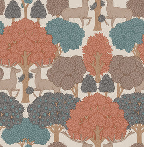 Forest of Arden Apricot Deer Wallpaper by Advantage
