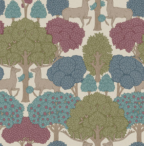 Forest of Arden Merlot Deer Wallpaper by Advantage