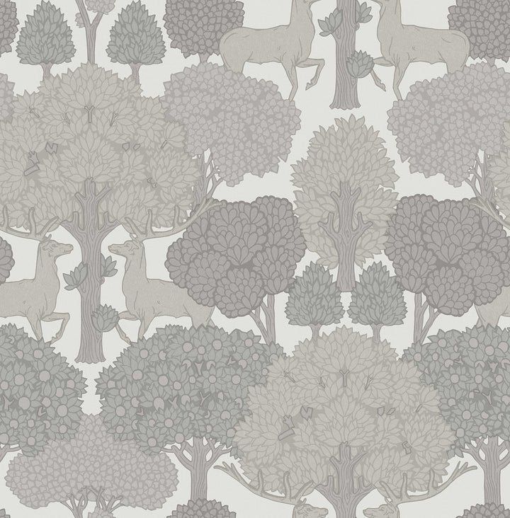 Forest of Arden Grey Deer Wallpaper by Advantage Westbury Forest Covers about 56.4 square feet 20.5-in by 33-ft long roll Unpasted 20.9 - Fabric Carolina -