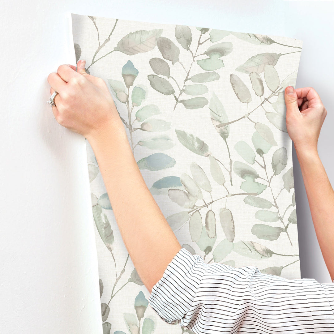 Pinnate Mint Leaves Wallpaper by Chesapeake Designer