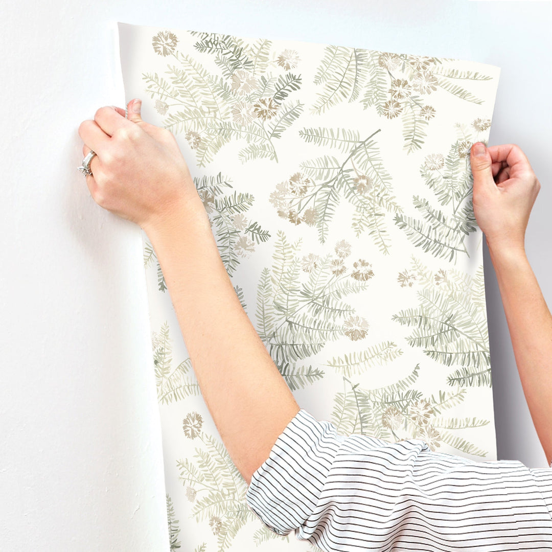 Frith Green Botanical Wallpaper by Chesapeake Designer