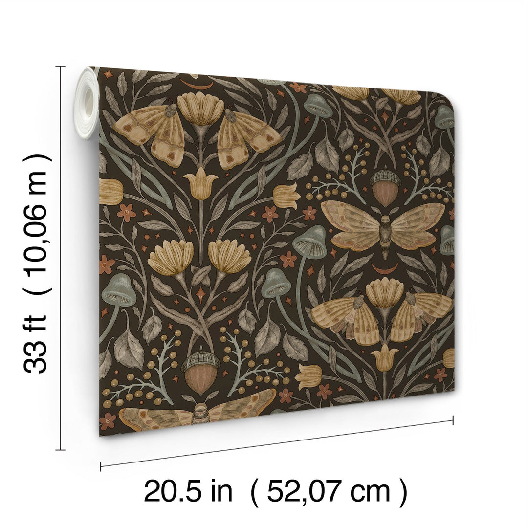 Mystic Moth Black Forest Magic Wallpaper by Chesapeake Designer
