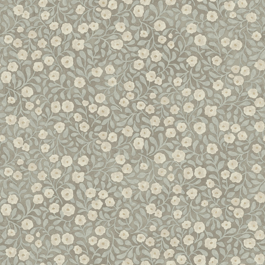 Poppy Trail Aqua Floral Wallpaper by Chesapeake Designer