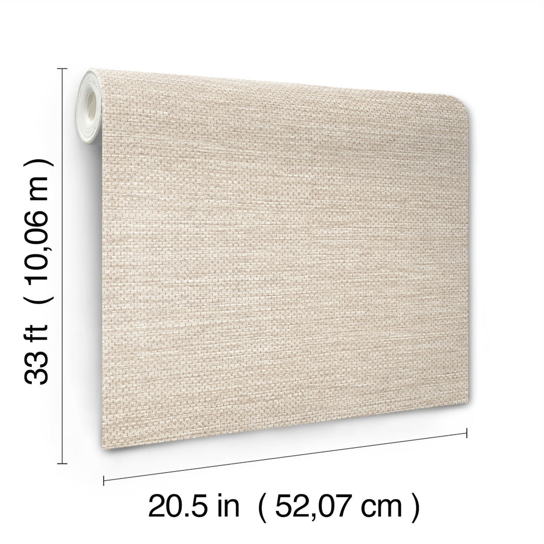 Malin Wheat Faux Grasscloth Wallpaper by A-Street Prints Designer