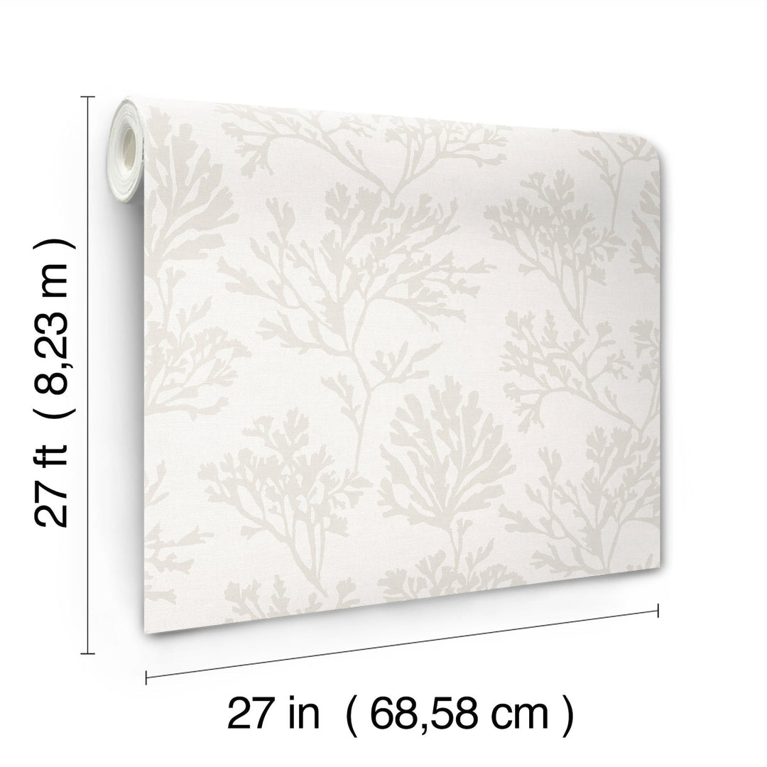 Tortuga Dove Coral Weave Wallpaper by A-Street Prints Designer