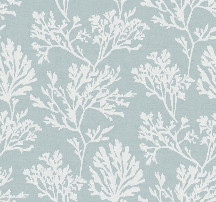 Tortuga Sky Blue Coral Weave Wallpaper by A-Street Prints Designer