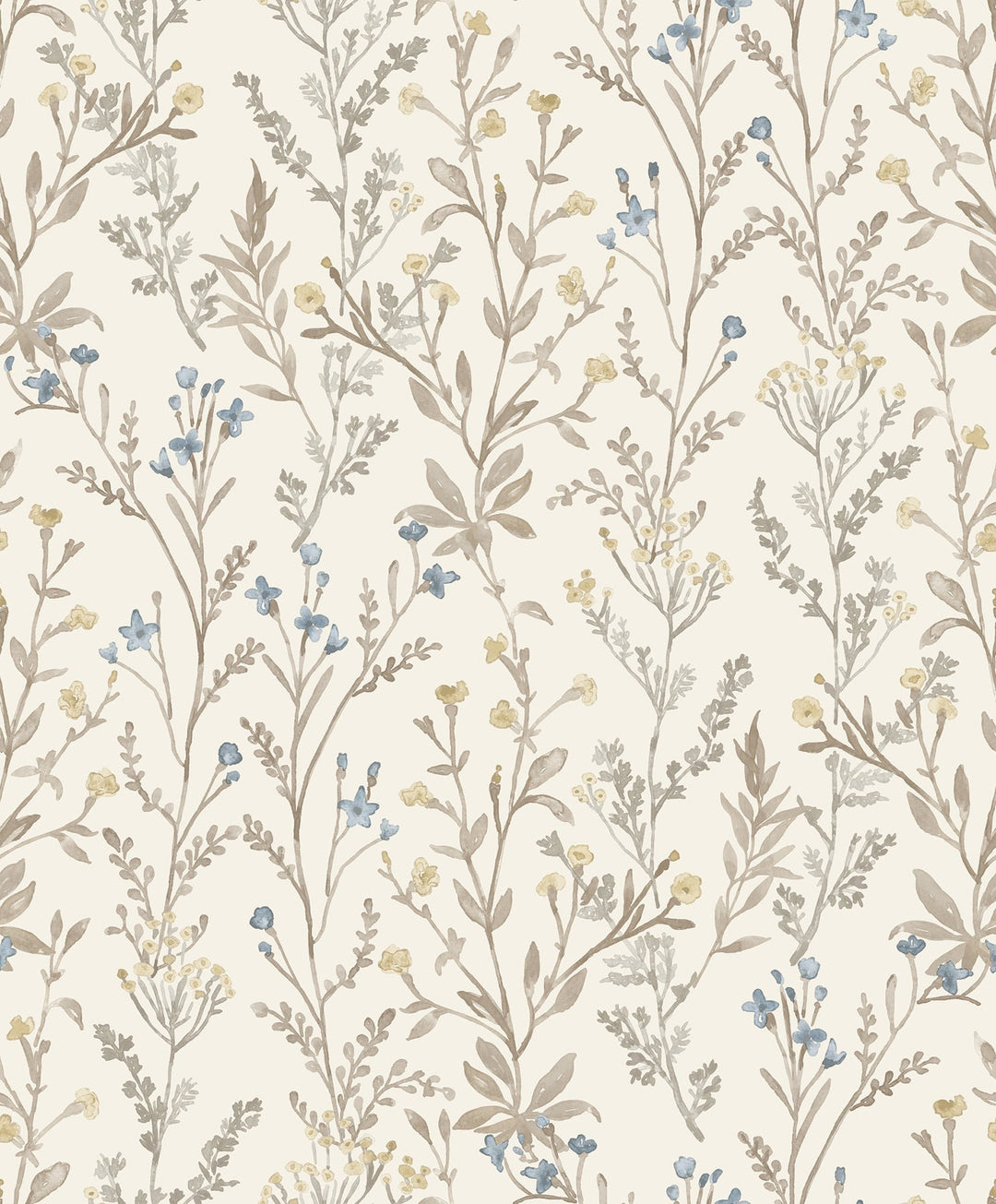 Laverne Neutral Wildflowers Wallpaper by Chesapeake Designer