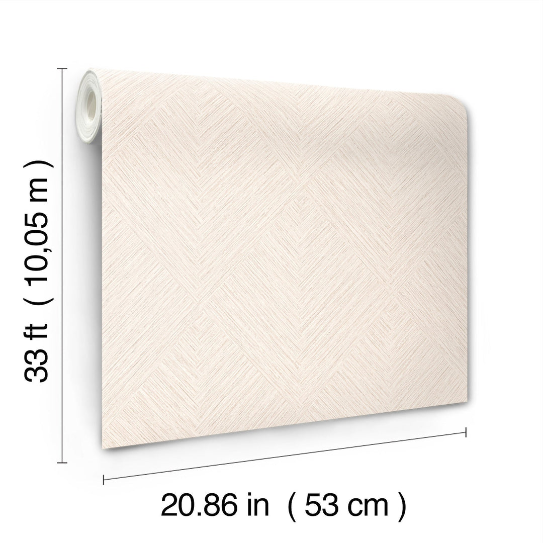 Hollis Beige Textured Diamond Wallpaper by Chesapeake Designer
