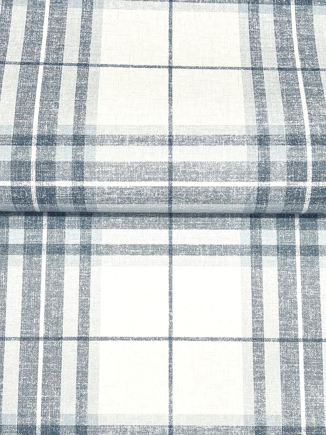 Cabin Check Blue Plaid Wallpaper by Chesapeake Designer
