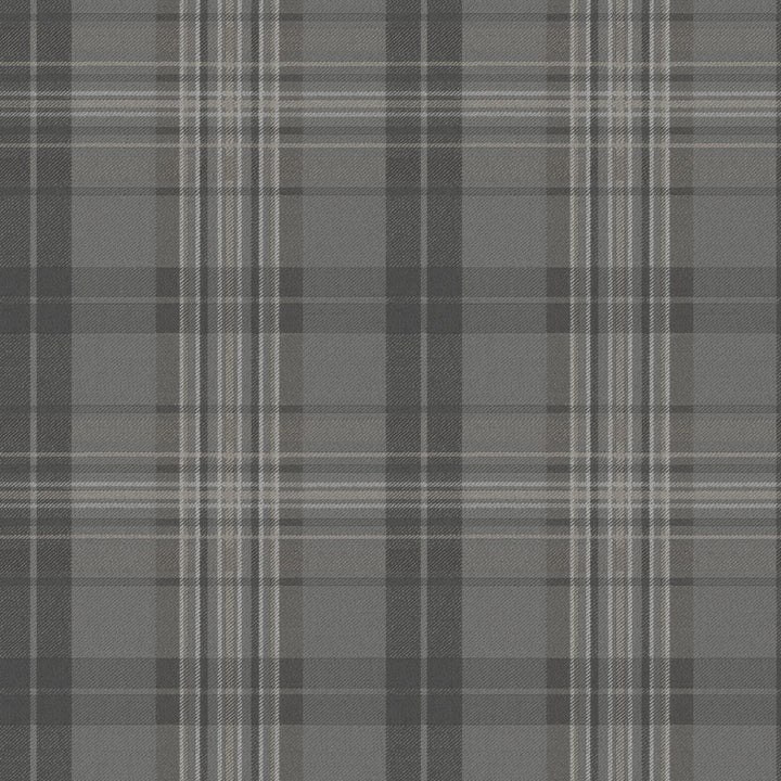 Austin Charcoal Plaid Wallpaper by Chesapeake Designer