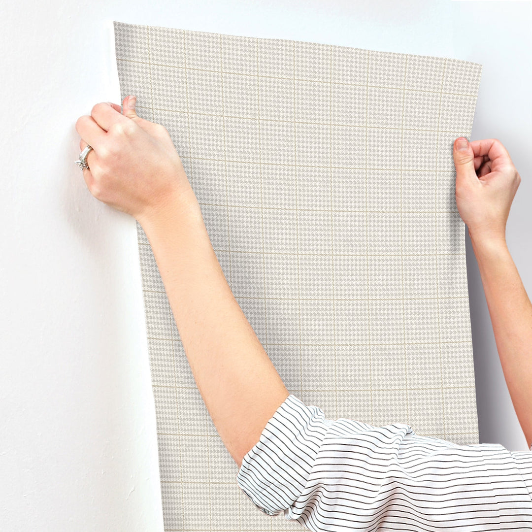 Prescott Grey Glen Check Wallpaper by Chesapeake Designer