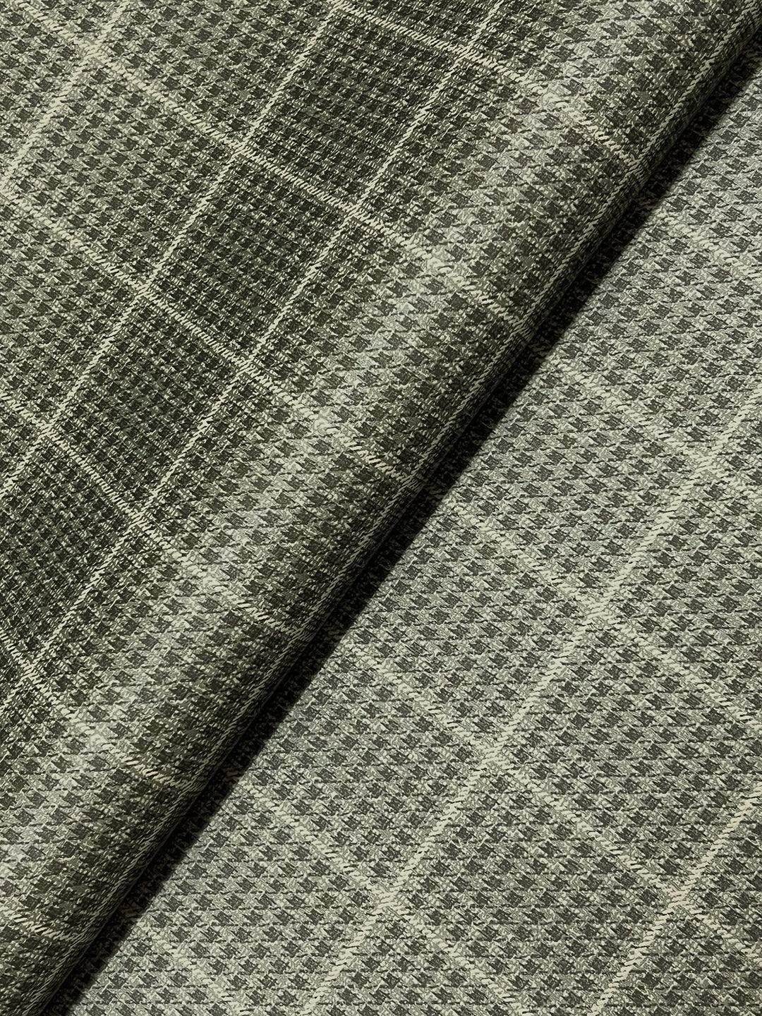 Prescott Dark Green Glen Check Wallpaper by Chesapeake Designer