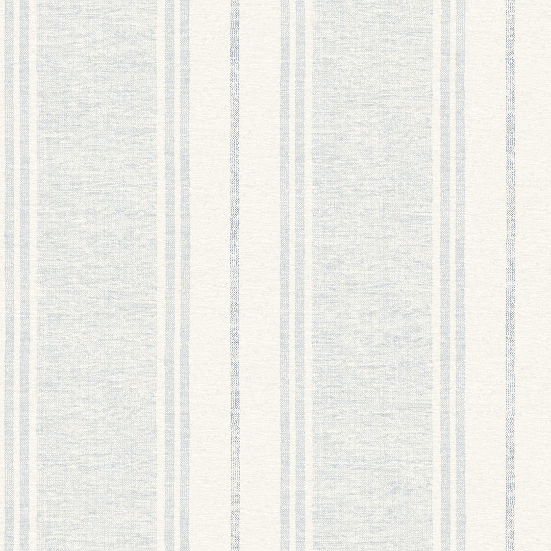 Maddox Sky Blue Flannel Stripe Wallpaper by Chesapeake Designer