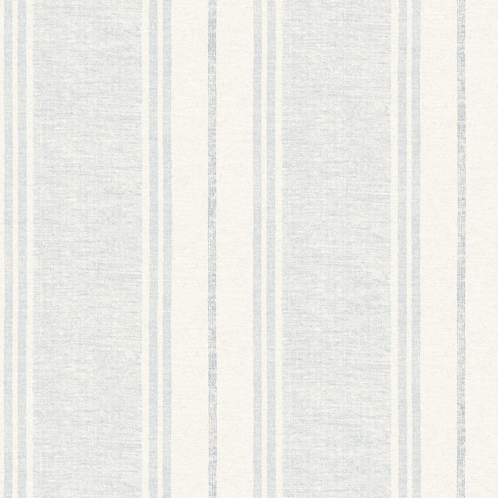 Maddox Sky Blue Flannel Stripe Wallpaper by Chesapeake Designer