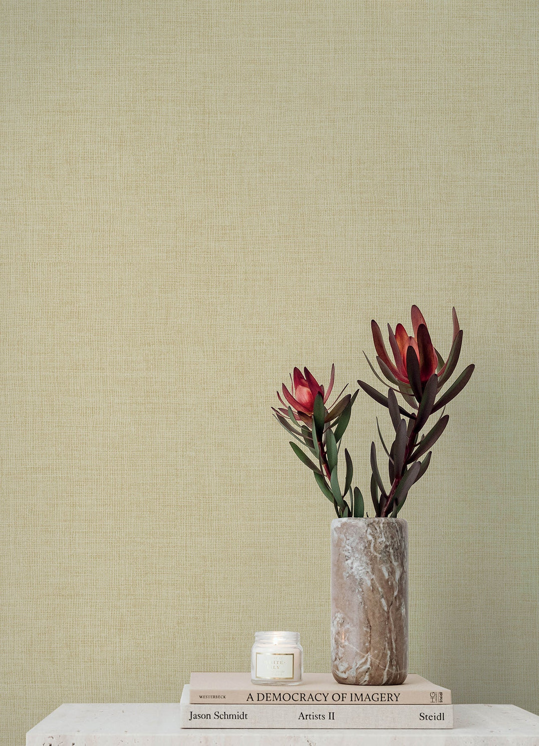 Alba Cream Open Weave Wallpaper by A-Street Prints Designer