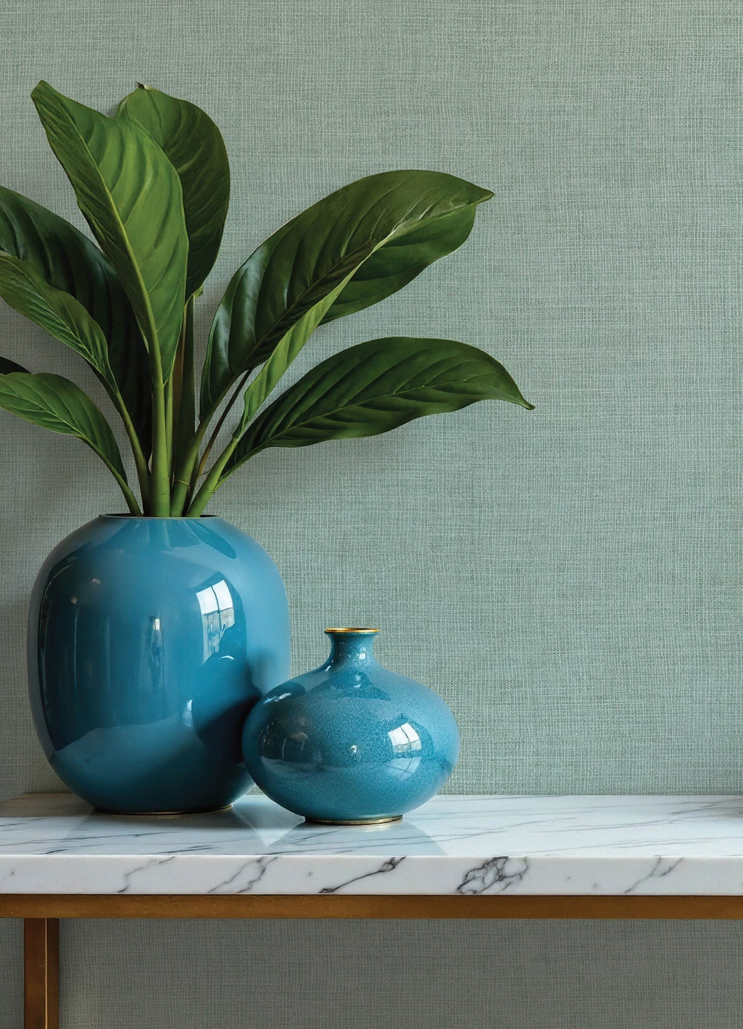 Alba Light Blue Open Weave Wallpaper by A-Street Prints Designer
