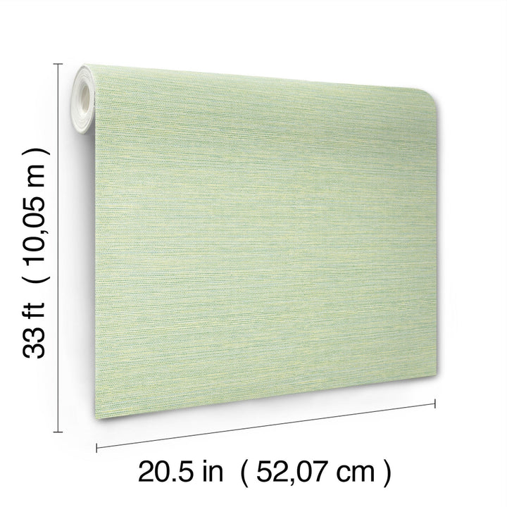 Agave Green Faux Grasscloth Wallpaper by A-Street Prints Designer