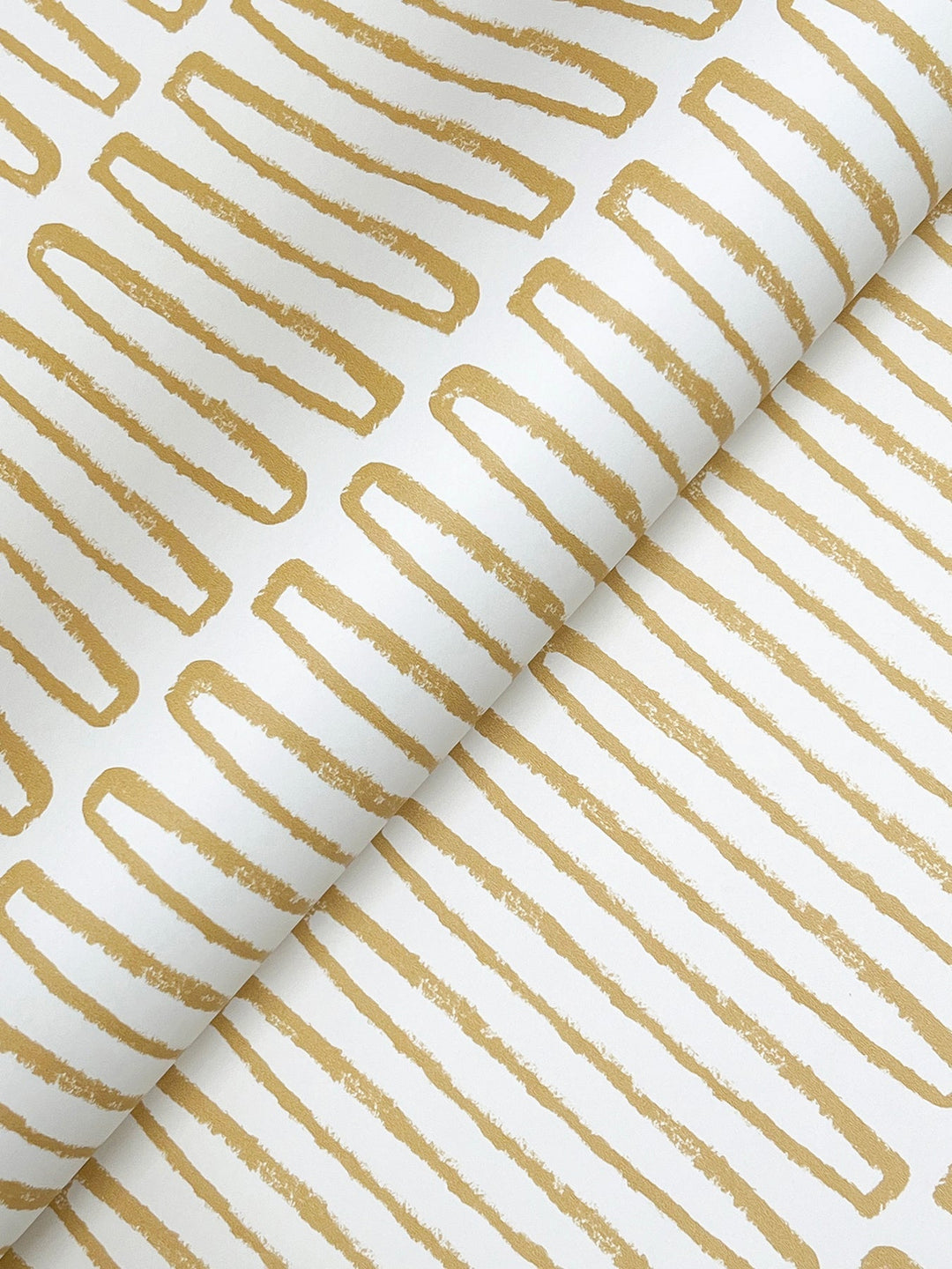 Lars Mustard Retro Wave Wallpaper by A-Street Prints Designer