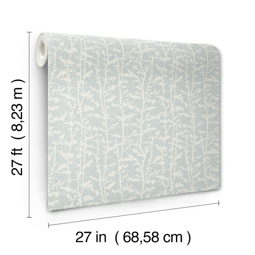 Layton Light Blue Climbing Vines Wallpaper by A-Street Prints Designer