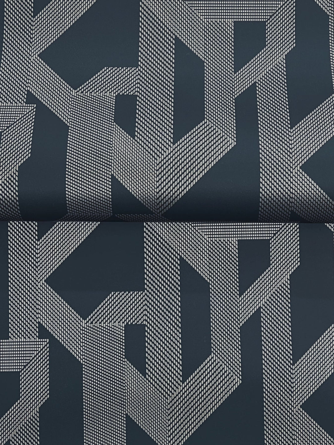 Franz Navy Geometric Wallpaper by A-Street Prints Designer