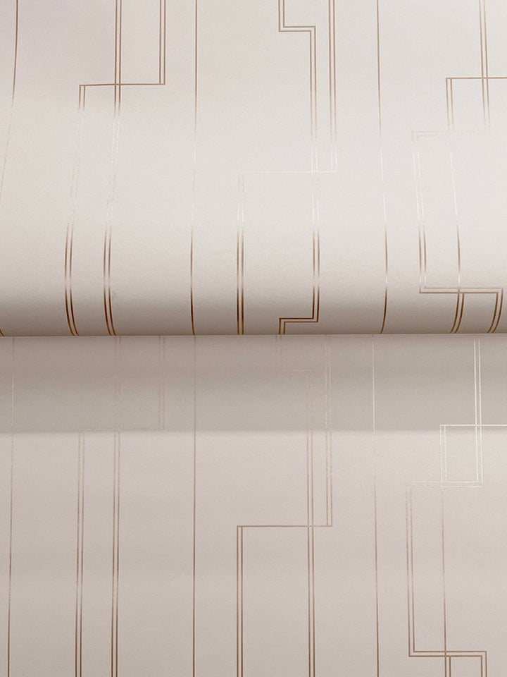 Anson Blush Deco Detailing Wallpaper by A-Street Prints Designer