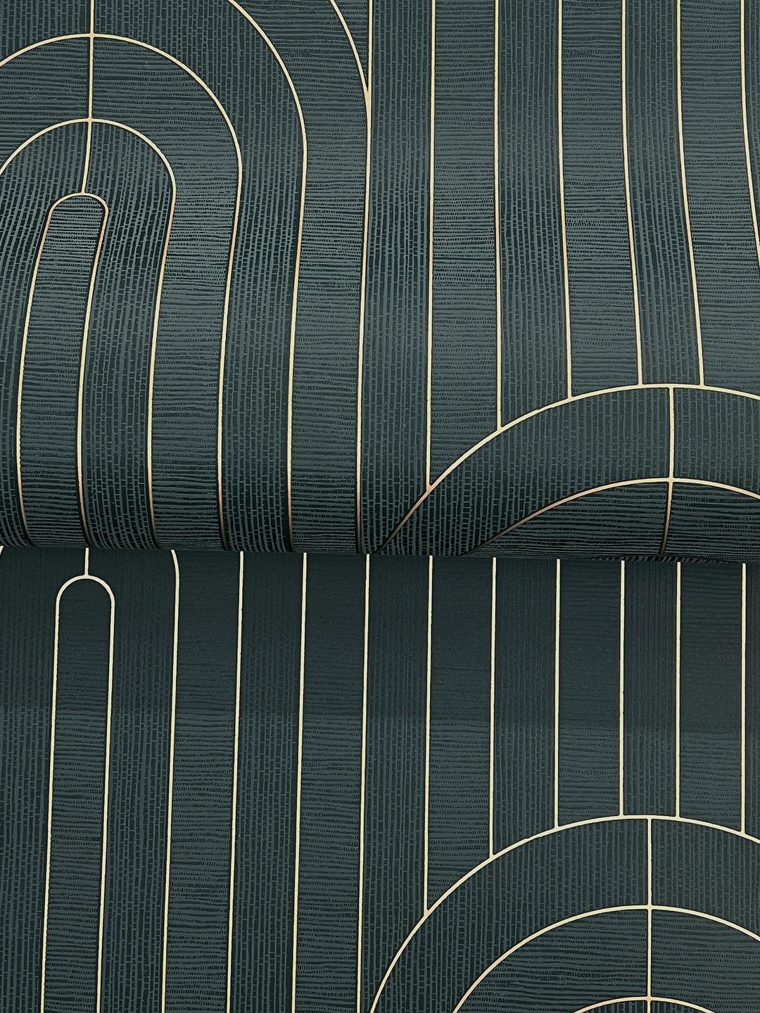 Declan Teal Textured Arches Wallpaper by A-Street Prints Designer