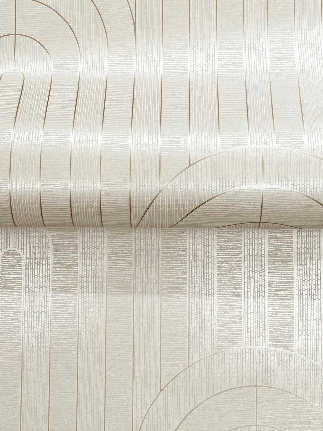 Declan Neutral Textured Arches Wallpaper by A-Street Prints Designer