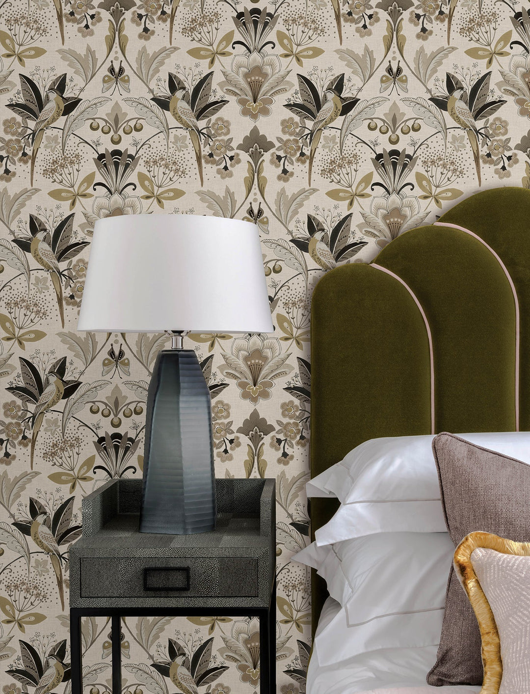 Bernadette Black Garden Wilderness Wallpaper by A-Street Prints Designer