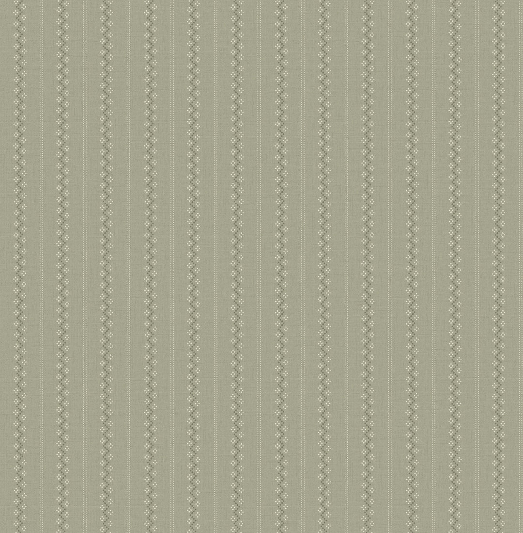 Curtis Moss Embellished Stripe Wallpaper by Chesapeake Designer