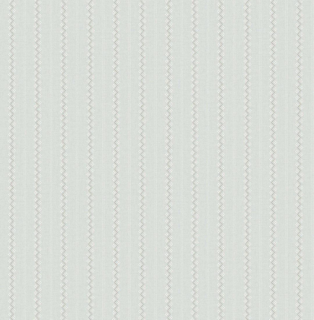 Curtis Aqua Embellished Stripe Wallpaper by Chesapeake Designer