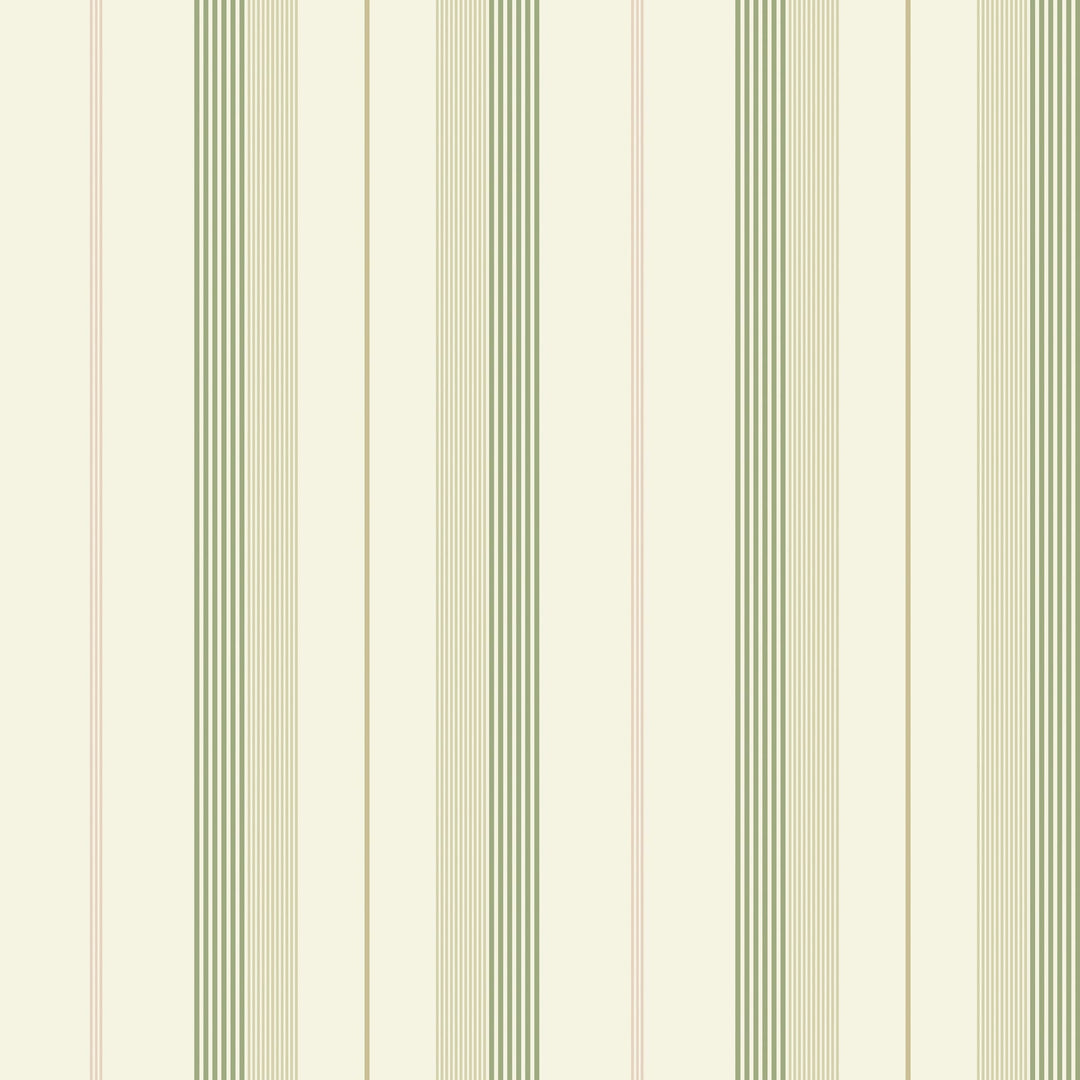 Herrgård Green Stripe Wallpaper by A-Street Prints Designer