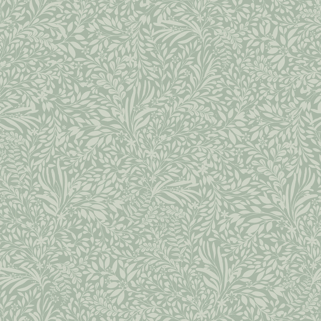 Kristina Teal Botanical Wallpaper by A-Street Prints Designer