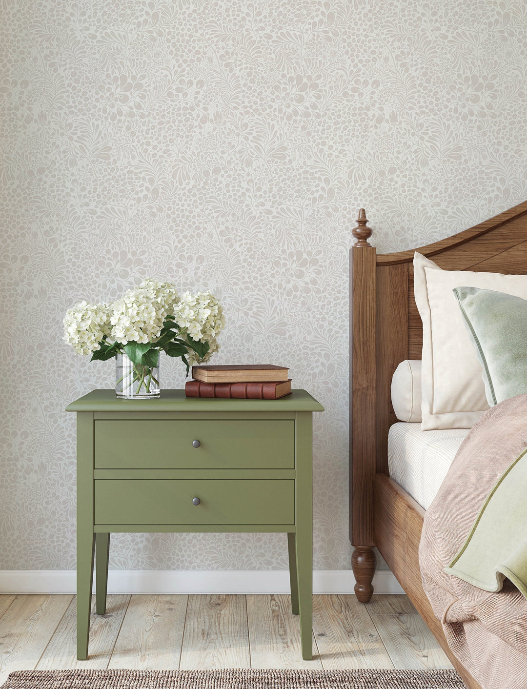Siv Dove Botanical Wallpaper by A-Street Prints Designer