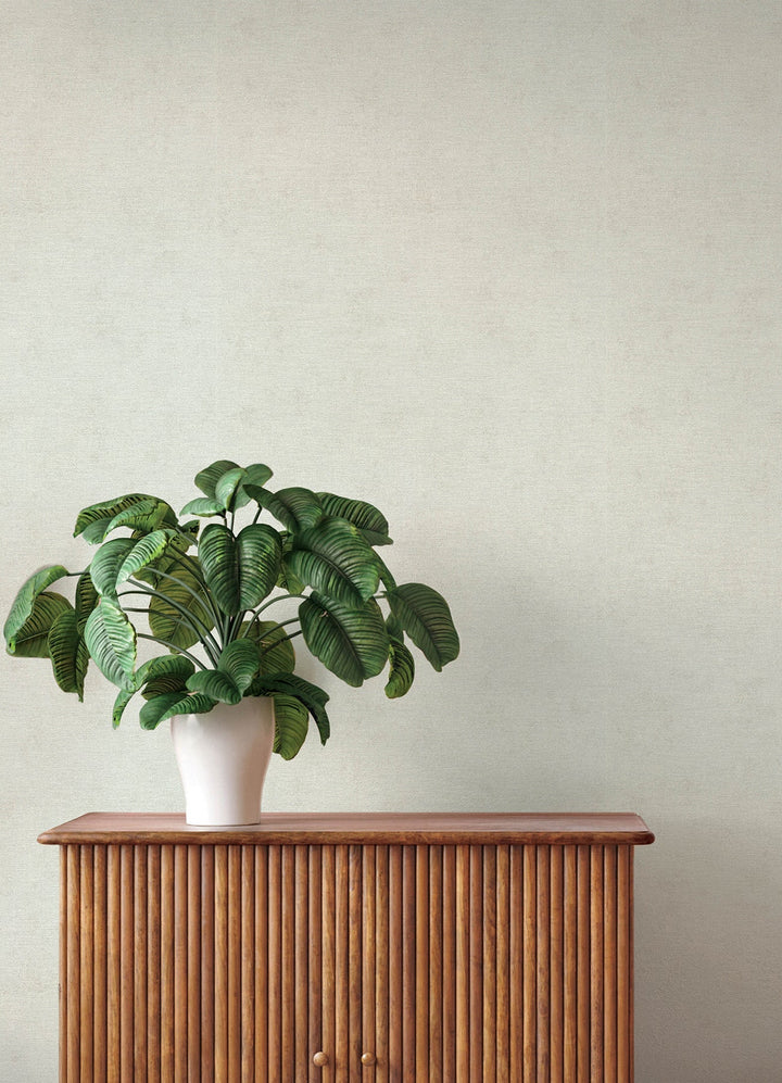 Cullen White Faux Linen Wallpaper by A-Street Prints Designer