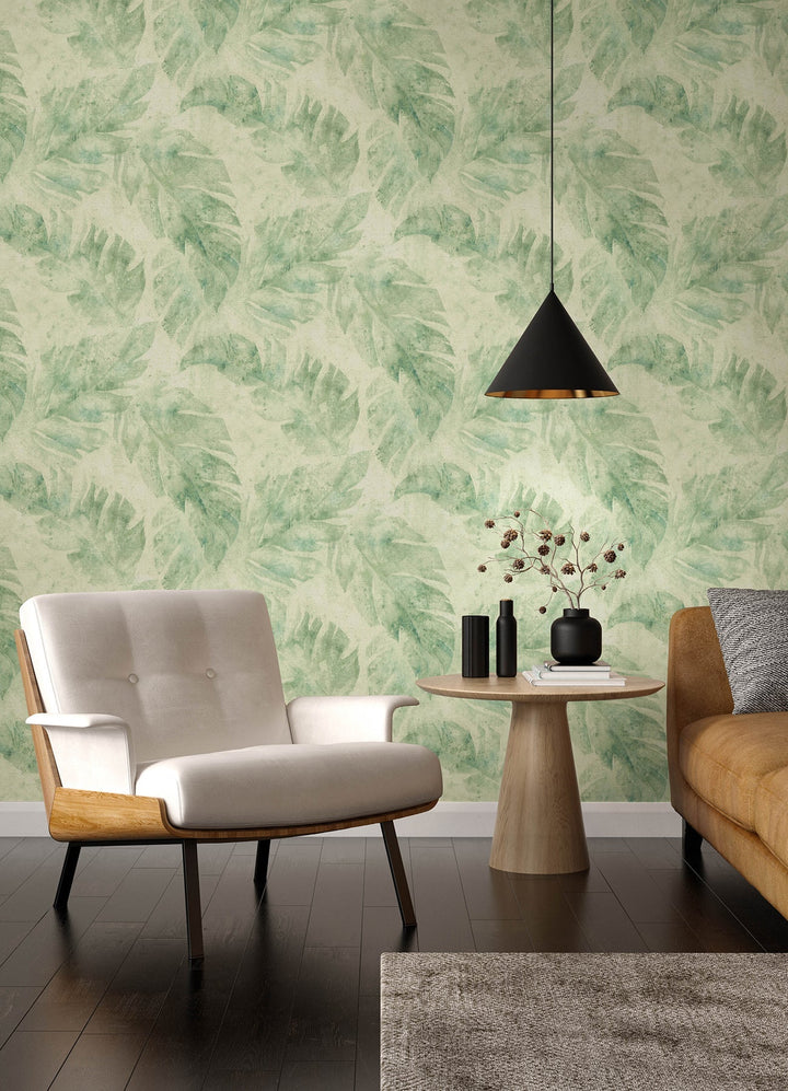 Sanne Green Palm Wallpaper by A-Street Prints Designer