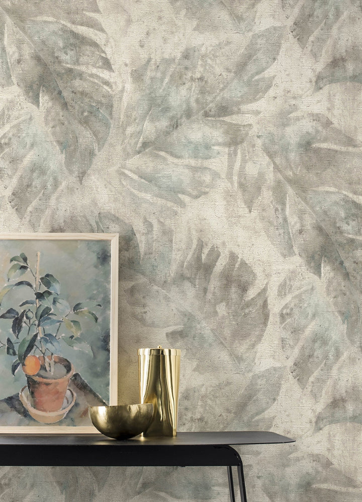 Sanne Grey Palm Wallpaper by A-Street Prints Designer