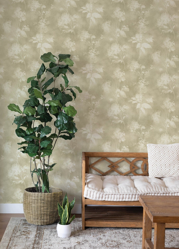Izara Light Green Botanical Wallpaper by A-Street Prints Designer