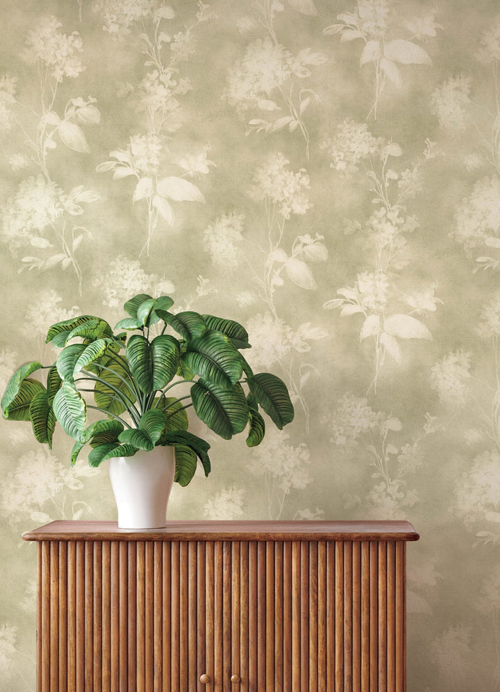 Izara Light Green Botanical Wallpaper by A-Street Prints Designer