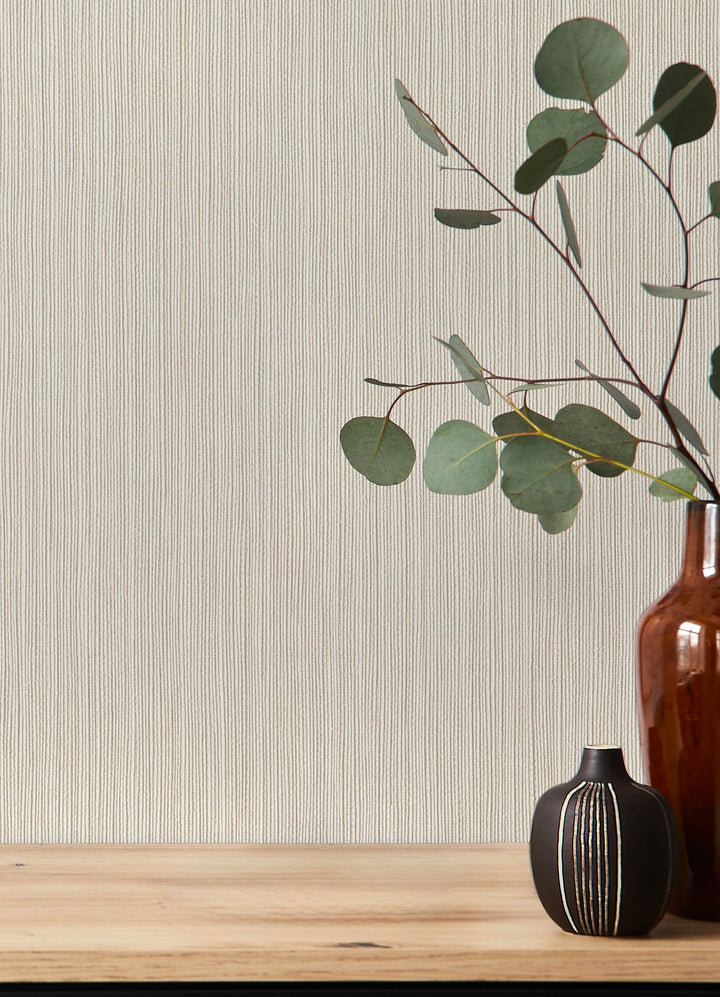 Ewan Bone Textured Stripe Wallpaper by A-Street Prints Designer