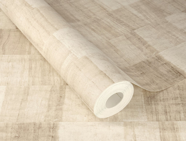 Ivo Beige Block Stripe Wallpaper by A-Street Prints Designer