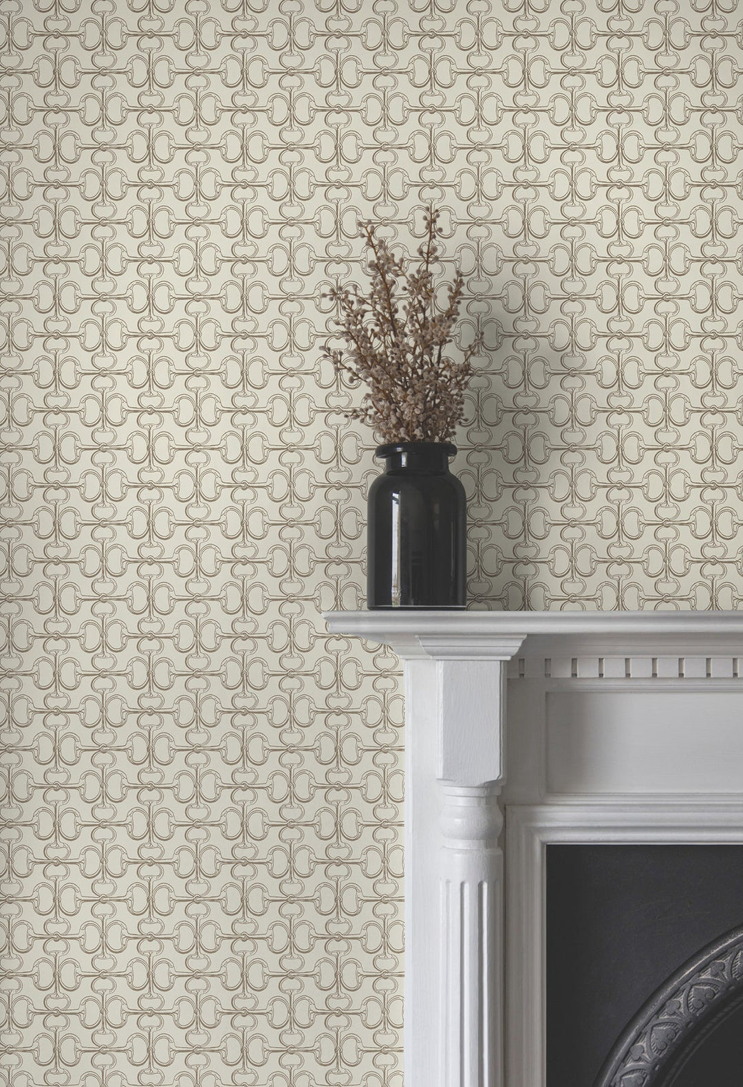 Polo Beige Horse Bits Wallpaper by Ronald Redding Designer