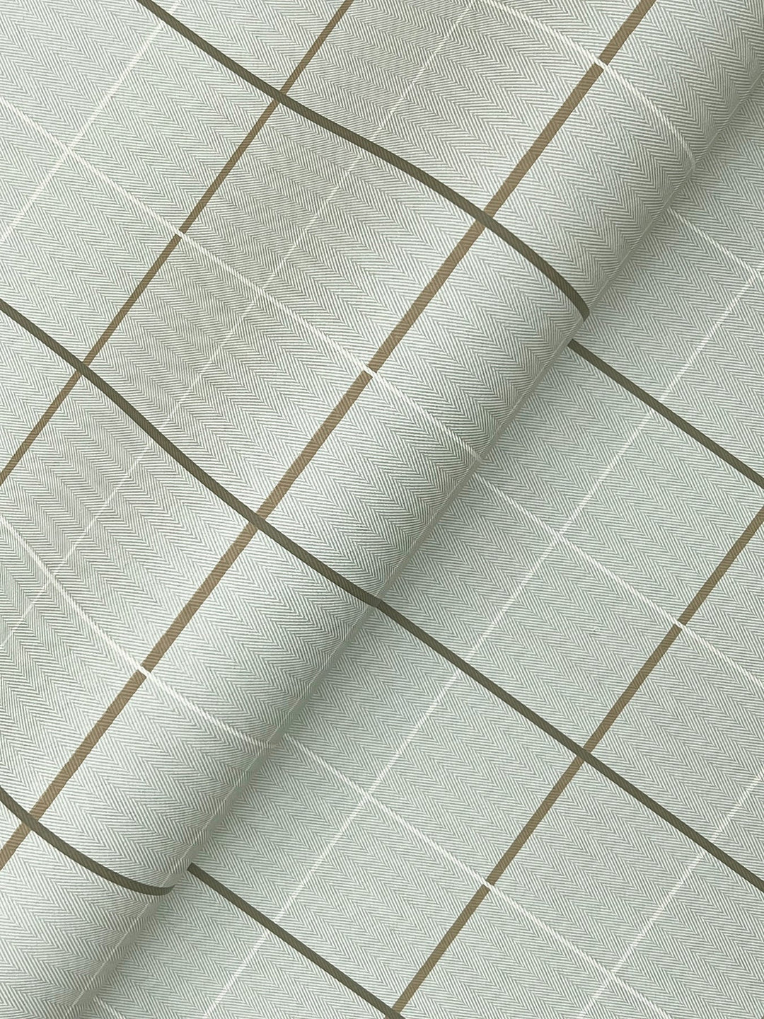 Tattersall Sage Plaid Wallpaper by Ronald Redding Designer