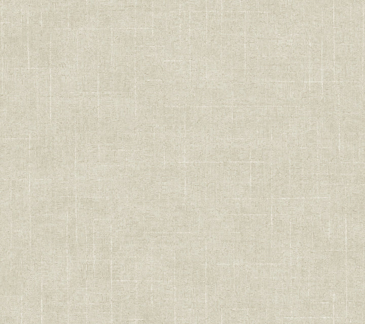 Saratoga Beige Faux Linen Wallpaper by Ronald Redding Designer