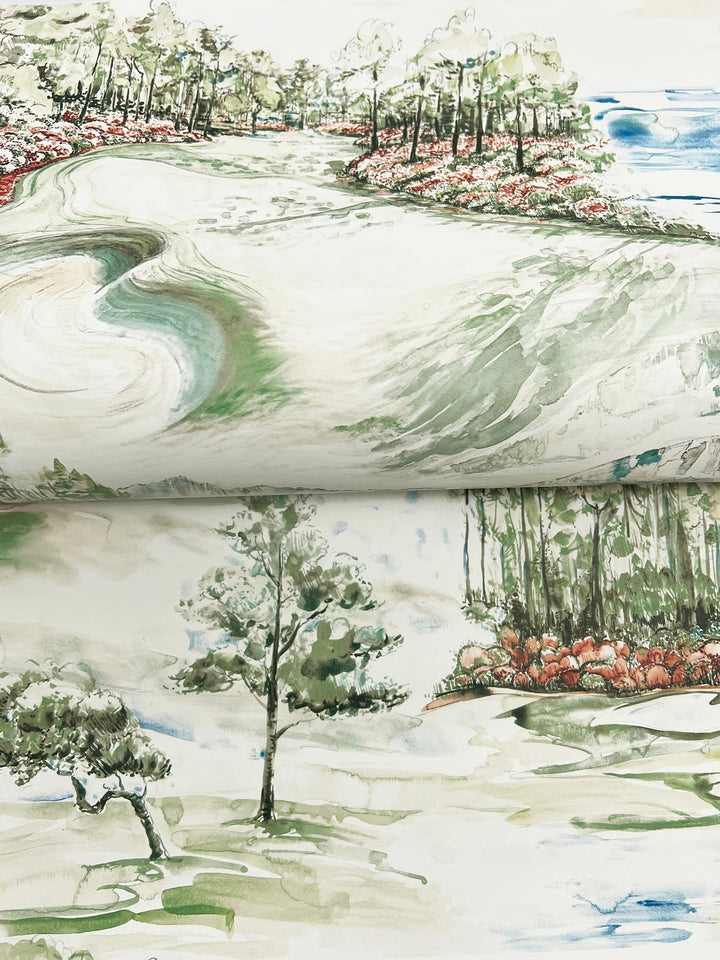 Hole In One Multicolor Scenic Wallpaper by Ronald Redding Designer