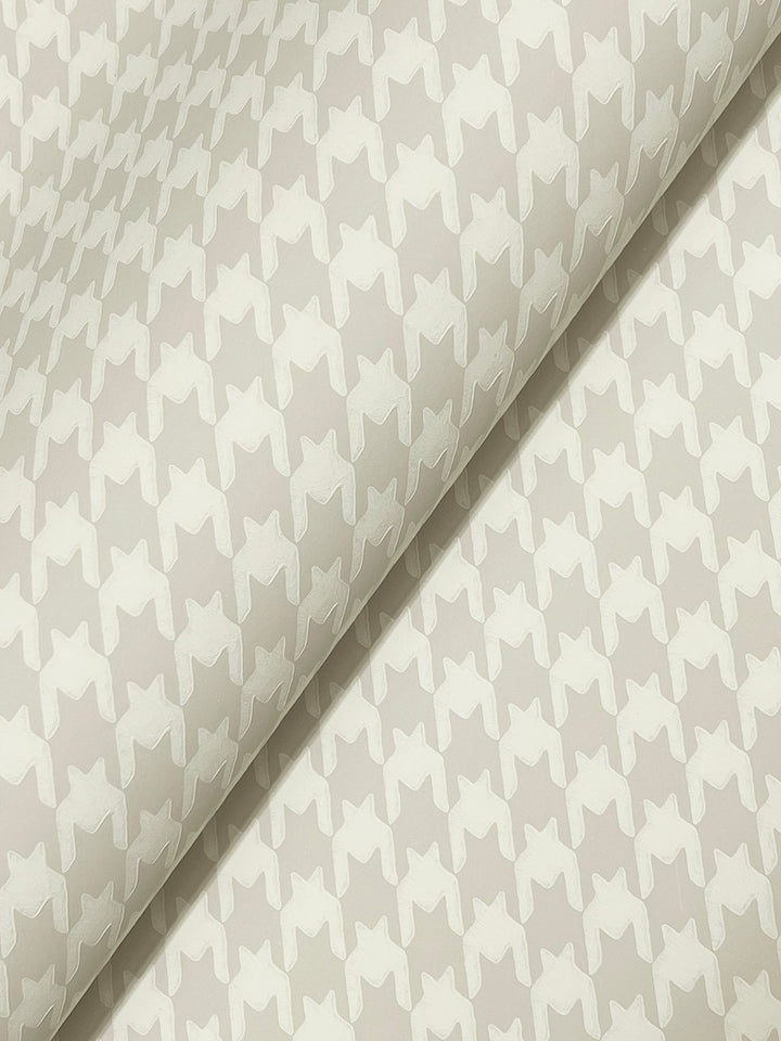 Watson Light Grey Houndstooth Wallpaper by Ronald Redding Designer