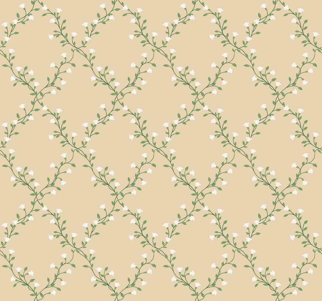 Bellflower Linen Wallpaper by Rifle Paper Co. Designer