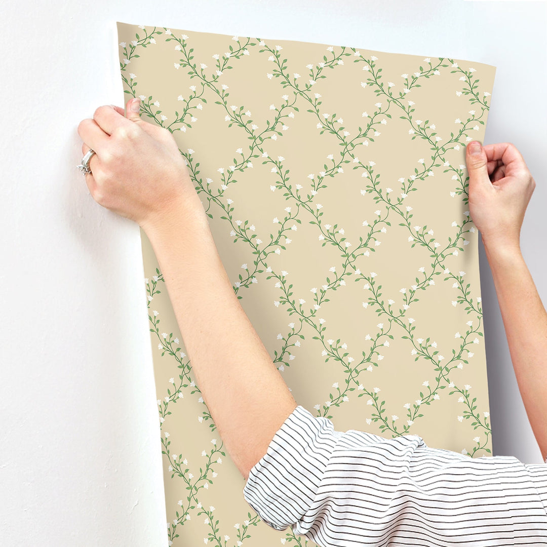 Bellflower Linen Wallpaper by Rifle Paper Co. Designer