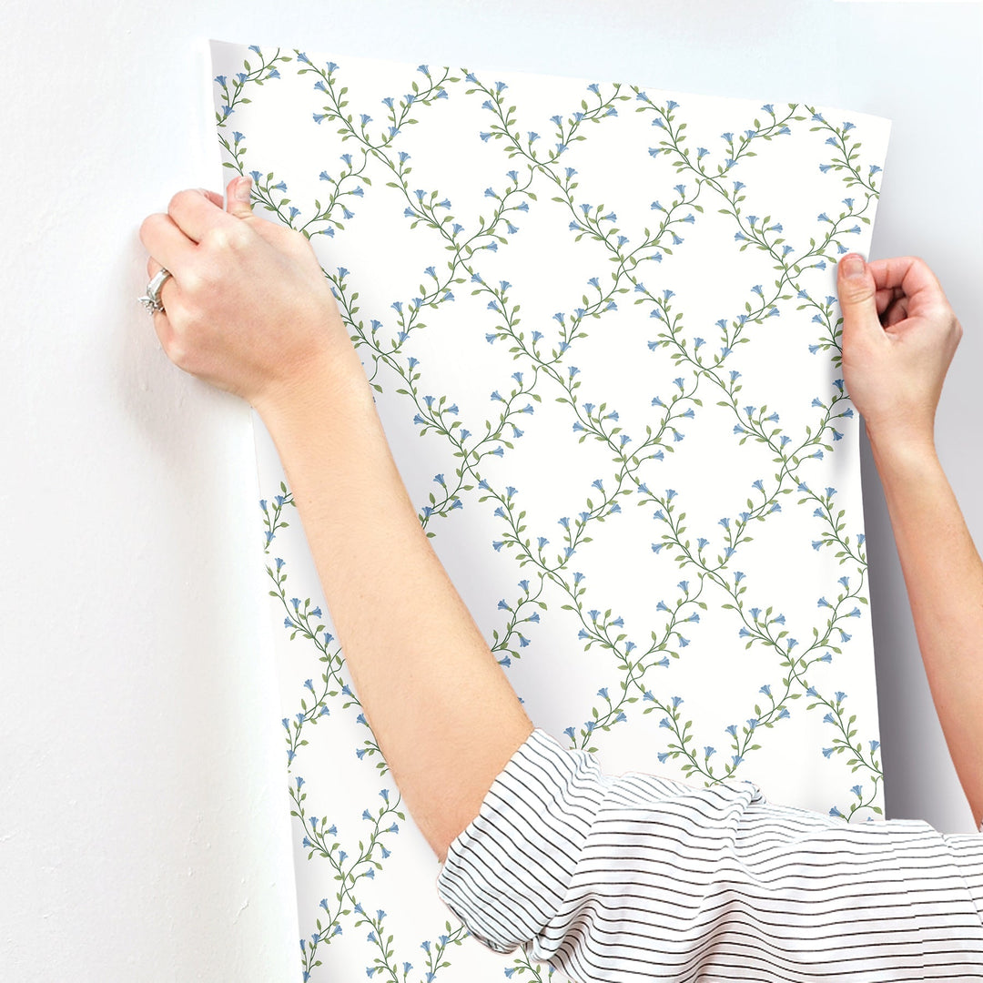 Bellflower White Wallpaper by Rifle Paper Co. Designer